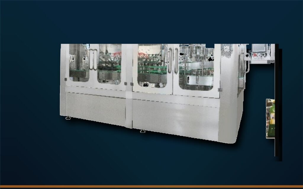 Glass bottle filling line with washing filling capping machine