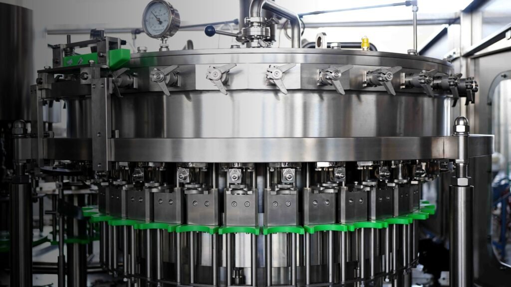 Real beverage filling machine detail used by Allot Tech for China filling machinery projects