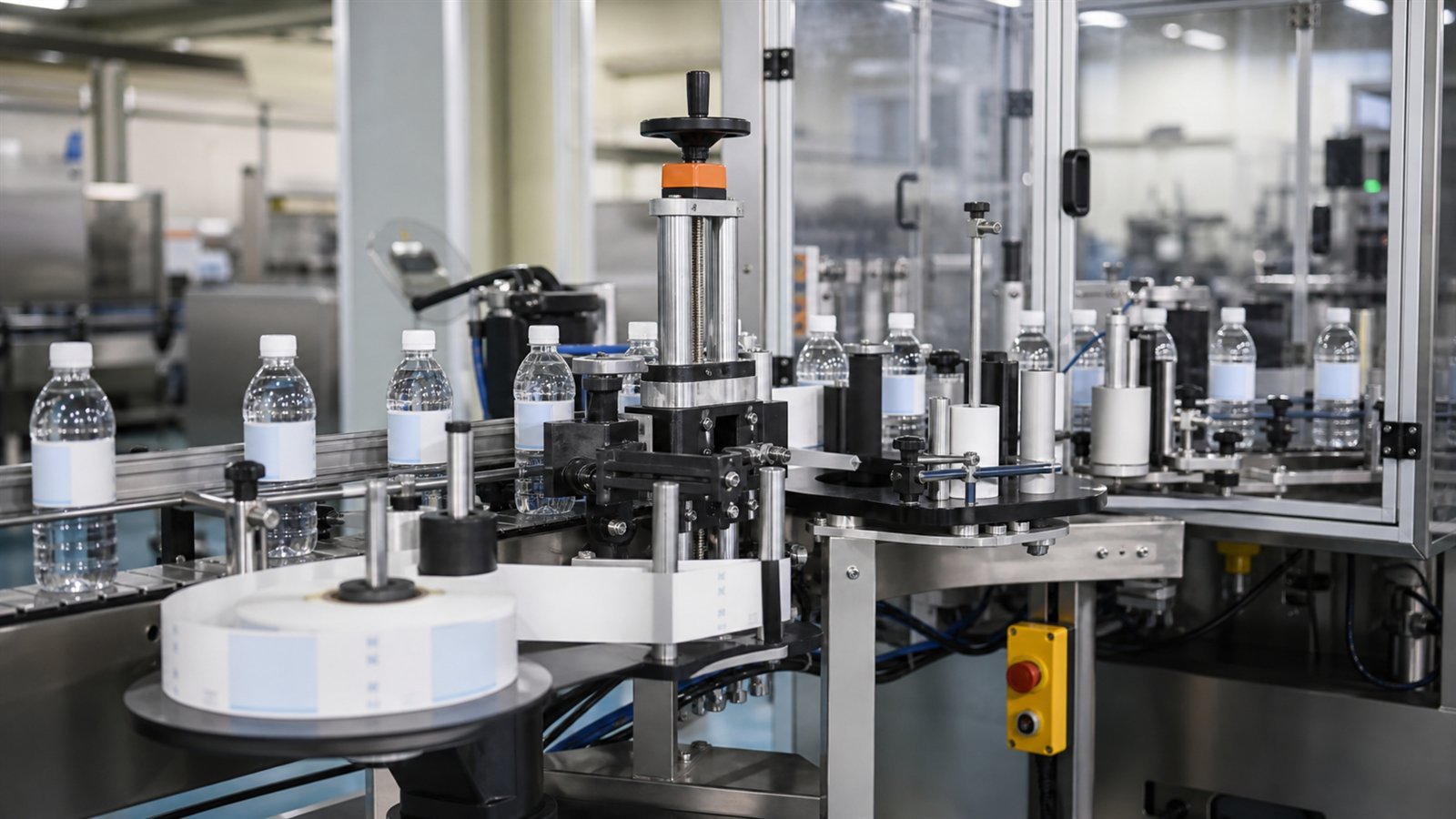 Automatic bottle labeling machine for water juice and beverage bottles